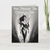 Aanpasbare Mooie Modeltekening in Lijninkt Kaart (Voorkant)