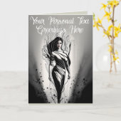 Aanpasbare Mooie Modeltekening in Lijninkt Kaart (Gele Bloem)