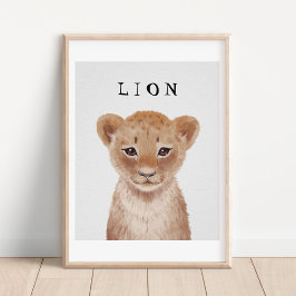Aanpasbare Mopshartige Leeuwenwelp Kinderen Poster