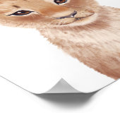 Aanpasbare Mopshartige Leeuwenwelp Kinderen Poster (Hoek)