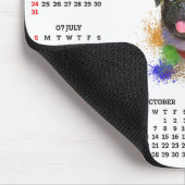Aanpasbare Mopshond Kalender Muismat (Hoek)