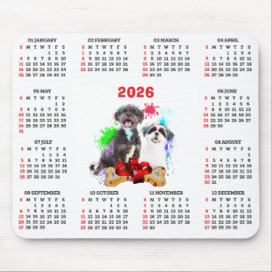 Aanpasbare Mopshond Shih Tzu-hondenkalender Muismat
