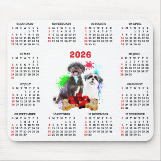 Aanpasbare Mopshond Shih Tzu-hondenkalender Muismat
