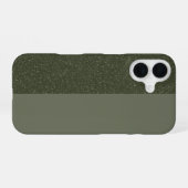 Aanpasbare Mos & Glitter iPhone 16 Hoesje (Achterkant horizontaal)