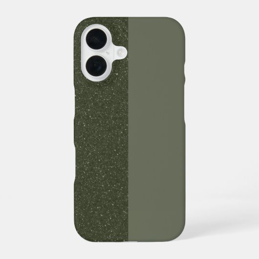 Aanpasbare Mos & Glitter iPhone 16 Hoesje (Achterkant)