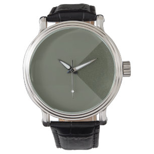 Aanpasbare mosgroene diagonale horloge
