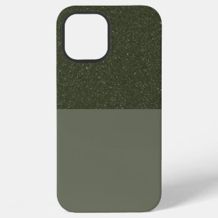 Aanpasbare mosgroene glinsterende iPhone-hoes iPhone 12 Pro Max Hoesje