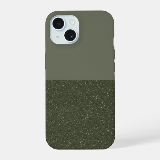 Aanpasbare mosgroene iPhone 15 hoes Case (Achterkant)