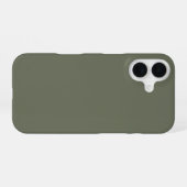 Aanpasbare mosgroene iPhone 16 hoes Hoesje (Achterkant horizontaal)