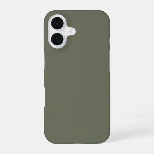 Aanpasbare mosgroene iPhone 16 hoes Hoesje (Achterkant)