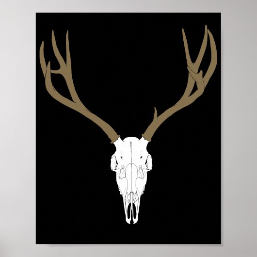 Aanpasbare Muildier Schedel Poster (Voorkant)