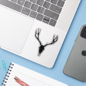 Aanpasbare Muildierhertenskelet Sticker (Laptop met iPhone)