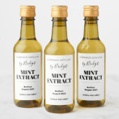 Aanpasbare Munt Extract Label Wijn Etiket (Flessen)