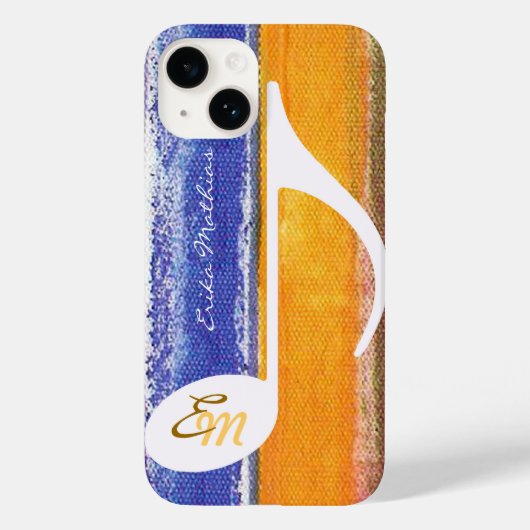 Aanpasbare muzieknoot Case-Mate iPhone case (Achterkant)