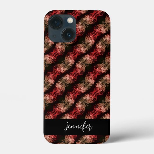 Aanpasbare naam Abstract rookpatroon Case-Mate iPhone Case (Achterkant)