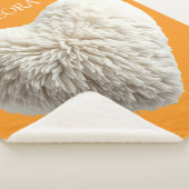 Aanpasbare naam Fluffy Heart Dekbed Sherpa Deken (3/4)