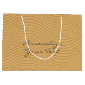 Aanpasbare Naam Gouden Rozen Chic Monogram Luxe Groot Cadeauzakje (Achterkant)