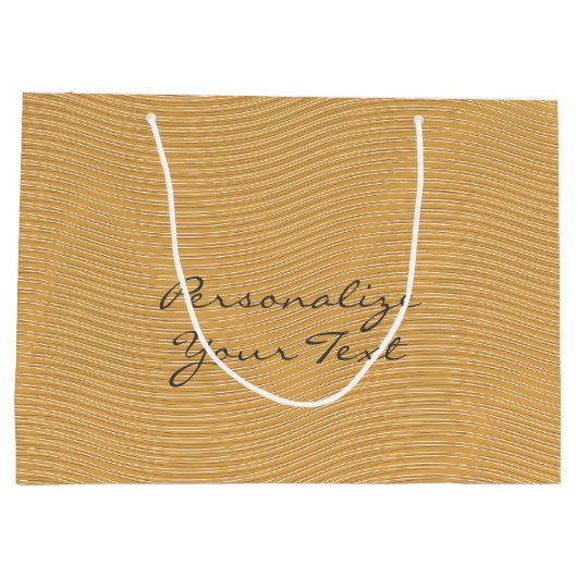 Aanpasbare Naam Gouden Rozen Chic Monogram Luxe Groot Cadeauzakje (Achterkant)