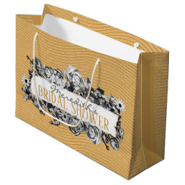 Aanpasbare naam Gouden Rozen Chic Monogram Luxe Groot Cadeauzakje