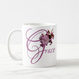 Aanpasbare naam Grace roze kersenbloesem chic Koffiemok