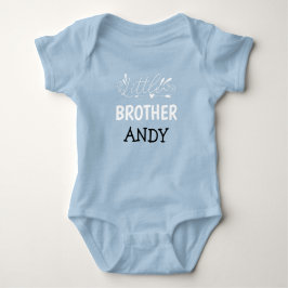 Aanpasbare naam kleine broer baby jongen romper