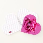 Aanpasbare naam Monique bloemige mooie roze roos Notitieboek (Binnen)