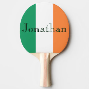 Aanpasbare naam op Irish Flag pcnt Tafeltennisbatje
