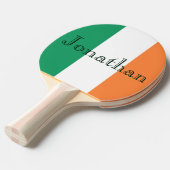 Aanpasbare naam op Irish Flag pcnt Tafeltennisbatje (Voorkant Gekanteld)