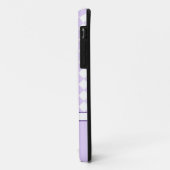 Aanpasbare naam paarse diamant geruit Case-Mate iPhone case (Achterkant/links)