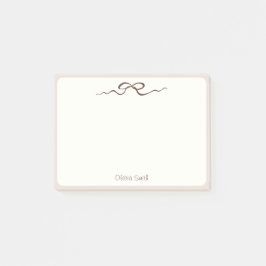Aanpasbare naam personalisatie | Zoete strik cadea Post-it® Notes