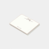 Aanpasbare naam personalisatie | Zoete strik cadea Post-it® Notes (Schuin)