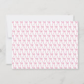 Aanpasbare Naam Roze Strik Bruiloft Bruidsfeest Bedankkaart (Achterkant)