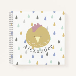 Aanpasbare naam Schattig Kuiken Notitieboek