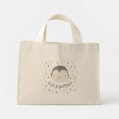 Aanpasbare naam Schattige Pinguïn Mini Tote Bag (Achterkant)