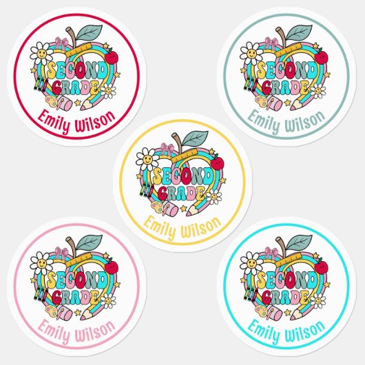 Aanpasbare naamlabels voor het tweede leerjaar labels (Groep)