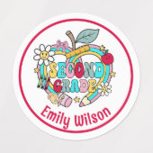 Aanpasbare naamlabels voor het tweede leerjaar labels (Design 1)