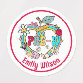 Aanpasbare naamlabels voor Pre-K Labels (Design 1)