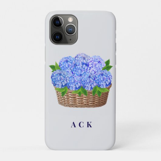 Aanpasbare Nantucket Hydrangea Bagage Label Case-Mate iPhone Case (Achterkant)