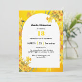 Aanpasbare Narcis Maart Geboortedag Bloem Kaart (Staand voorkant)