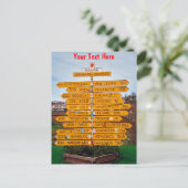 Aanpasbare Narvik, Noorwegen wegwijzer Briefkaart (Staand voorkant)