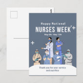 Aanpasbare Nationale Verpleegkundigenweek Briefkaart (Voorkant / Achterkant)