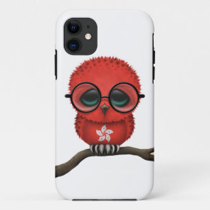 Aanpasbare Nerdy Hong Kong Baby Uil Chic iPhone 11 Hoesje