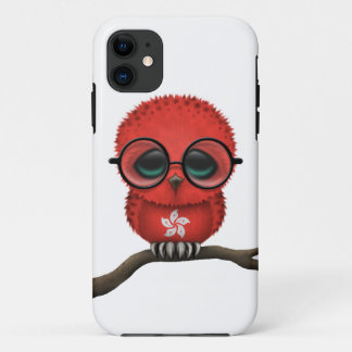 Aanpasbare Nerdy Hong Kong Baby Uil Chic iPhone 11 Hoesje