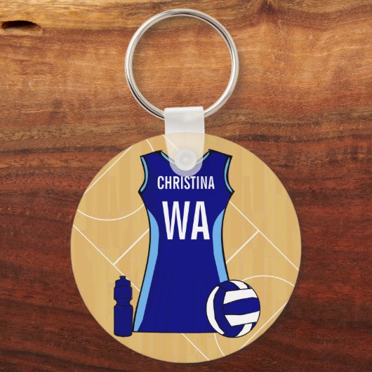 Aanpasbare Netball keyring Nichola Sleutelhanger (Achterkant)