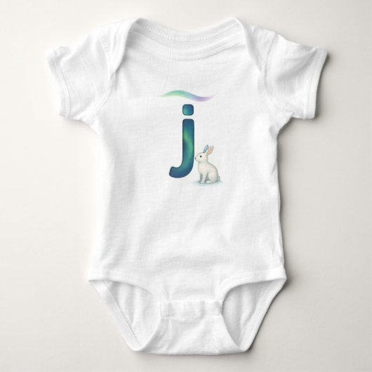 Aanpasbare Noorderlicht Letter J Jackrabbit Romper (Voorkant)