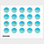 Aanpasbare Oceaan Held Design Kindernaam Sticker (Vel)