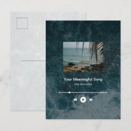 Aanpasbare Oceaan Muziekspeler Esthetiek Briefkaart