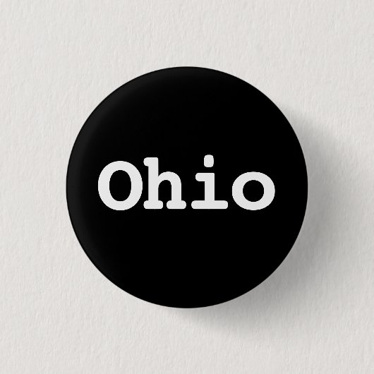 Aanpasbare Ohio typografie Ronde Button 3,2 Cm (Voorkant)