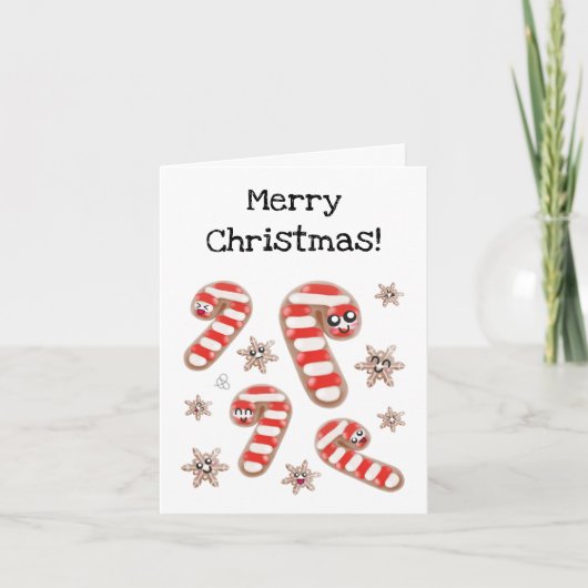 Aanpasbare Ontbijtkoek - Prettig Kerstkaart Kaart (Voorkant)