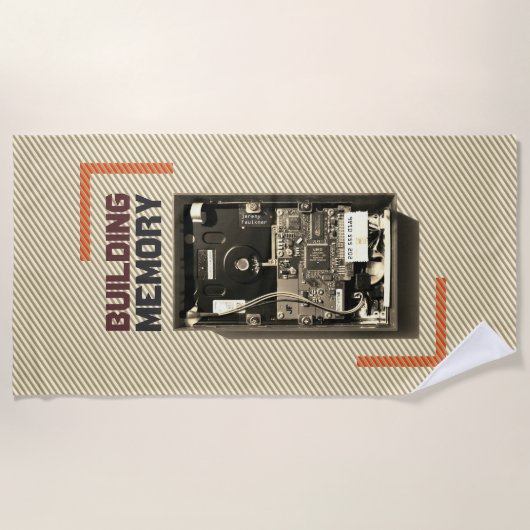 Aanpasbare Opberggeheugen voor Techneuten Harde Sc Strandlaken (Voorkant)